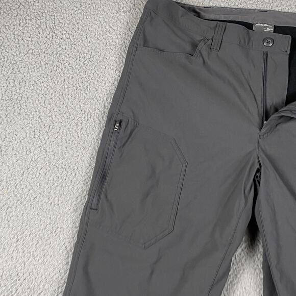 Eddie Bauer Men's 38x32 Fleece Lined Tech Pants Warm Hiking Winter Gray - Picture 4 of 11